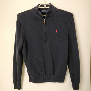 Polo Ralph Lauren Mens Half Zip Sweater Navy Large